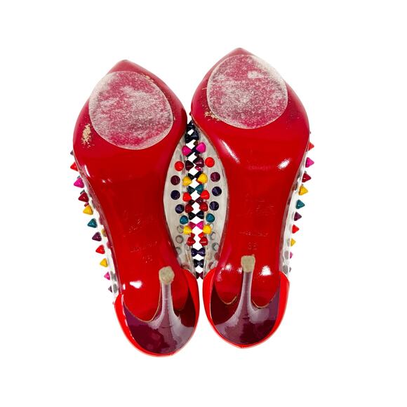 Christian Louboutin So Kate PVC Spiked Pumps EU 36 Multicolor Studded Heels - Picture 5 of 8
